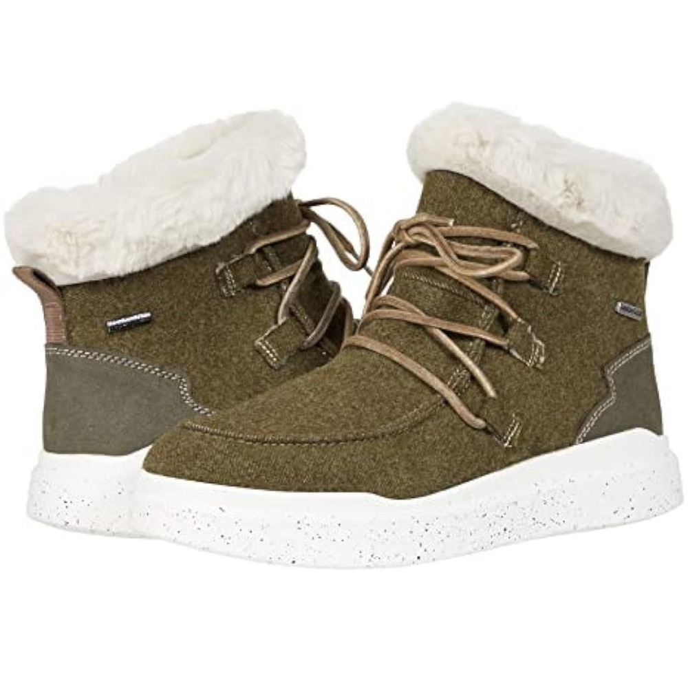 Romika Womens Helsinki 01 Boot Olive/Kombi size 39 Fur US 10/10.5